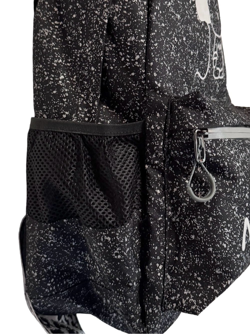 Gudui USB Silver Splatter Music Black Backpack - Picture 3 of 11